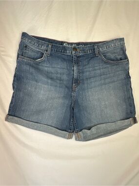 Eddie Bauer Medium Blue Rolled-Cuff Denim Shorts